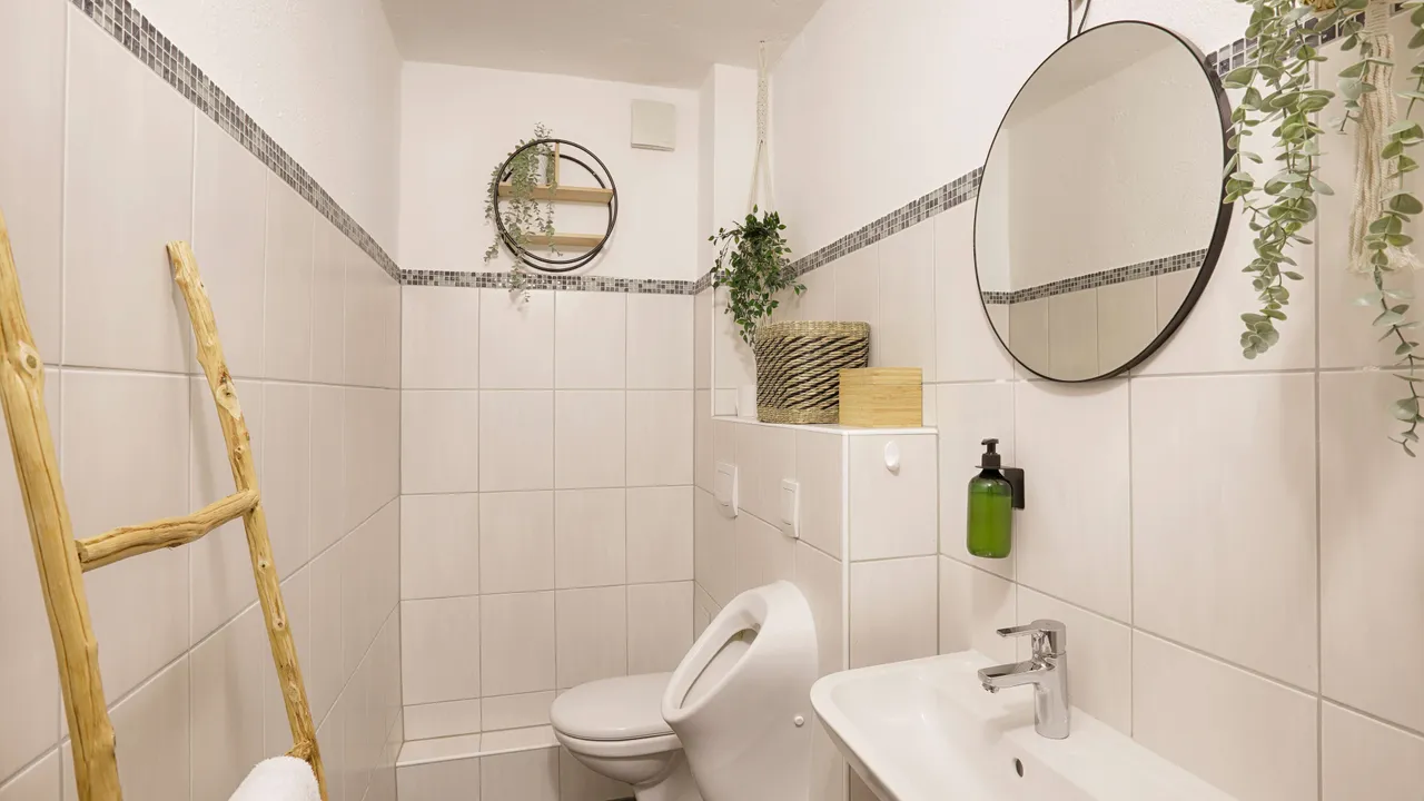 In the bathroom of the apartment, you'll find everything you need for a comfortable stay. 